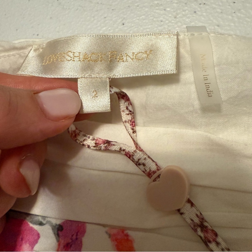 LoveShackFancy Dalima Puff Sleeve Top NWT size 2 - Picture 5 of 9